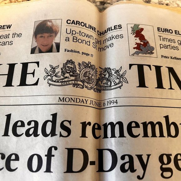 1994 Diu Uit Mon Droit “Queen Leads D-Day Remembrance Sacrafice” Newspaper - Picture 3 of 4